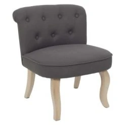 The Home Deco Factory Fauteuils Fauteuil En Bois Et Tissu Eleonore Beige -Chaise Soldes 2024 fauteuil en bois et tissu eleonore gris taupe