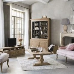 Maisons Du Monde Fauteuils Fauteuil En Coton Coloris Lin Et Chêne -Chaise Soldes 2024 fauteuil en coton coloris lin et chene 1000 15 21 166768 9