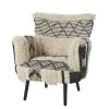 Maisons Du Monde Fauteuils Fauteuil En Coton Tressé Motifs Ivoire Et Noirs
