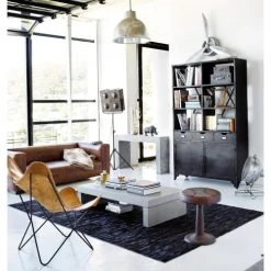 Maisons Du Monde Fauteuils Fauteuil En Croûte De Cuir Camel -Chaise Soldes 2024 fauteuil en croute de cuir camel 1000 2 33 121926 4