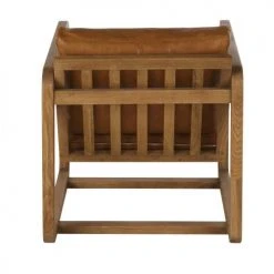 Maisons Du Monde Fauteuils Fauteuil En Cuir De Vache Marron Et Bois De Chêne -Chaise Soldes 2024 fauteuil en cuir de vache marron et bois de chene 1000 2 3 222141 5