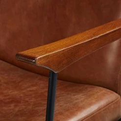 Maisons Du Monde Fauteuils Fauteuil En Cuir De Vachette Marron Vieilli -Chaise Soldes 2024 fauteuil en cuir de vachette marron vieilli 1000 13 22 166154 3