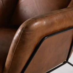 Maisons Du Monde Fauteuils Fauteuil En Cuir Marron -Chaise Soldes 2024 fauteuil en cuir marron 1000 6 1 175973 3