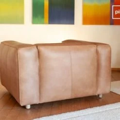 PIB Fauteuils Fauteuil En Cuir Pleine Fleur Marron -Chaise Soldes 2024 fauteuil en cuir pleine fleur marron 2