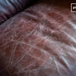 PIB Fauteuils Fauteuil En Cuir Pleine Fleur Rouge Marsala -Chaise Soldes 2024 fauteuil en cuir pleine fleur rouge marsala 4