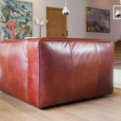 PIB Fauteuils Fauteuil En Cuir Rouge -Chaise Soldes 2024 fauteuil en cuir rouge 3