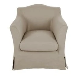 Maisons Du Monde Fauteuils Fauteuil En Lin Froissé Gris Anthracite -Chaise Soldes 2024 fauteuil en lin froisse beige ficelle anaelle 1000 2 4 201724 1 3