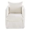 Maisons Du Monde Fauteuils Fauteuil En Lin Froissé Blanc
