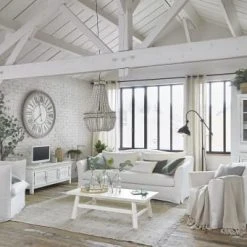 Maisons Du Monde Fauteuils Fauteuil En Lin Froissé Blanc -Chaise Soldes 2024 fauteuil en lin froisse blanc 1000 0 29 201093 4