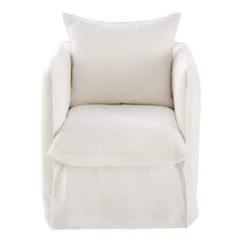 Maisons Du Monde Fauteuils Fauteuil En Lin Froissé Vert Kaki -Chaise Soldes 2024 fauteuil en lin froisse blanc louvain 1000 0 29 201093 1