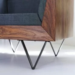 Tikamoon Fauteuils Fauteuil En Palissandre Massif Et Tissu -Chaise Soldes 2024 fauteuil en palissandre massif et tissu 2