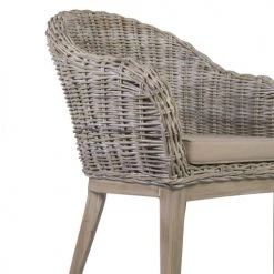 MOYCOR Fauteuils Fauteuil En Rotin Beige -Chaise Soldes 2024 fauteuil en rotin beige 4