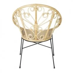 Maisons Du Monde Fauteuils Fauteuil En Rotin Et Métal Noir -Chaise Soldes 2024 fauteuil en rotin et metal noir 1000 14 15 222153 3