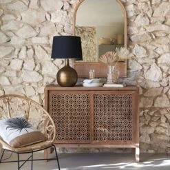 Maisons Du Monde Fauteuils Fauteuil En Rotin Et Métal Noir -Chaise Soldes 2024 fauteuil en rotin et metal noir 1000 14 15 222153 6