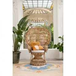 Kok Maison Fauteuils Fauteuil En Rotin Marron Clair -Chaise Soldes 2024 fauteuil en rotin marron clair 2