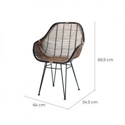 Rendez Vous Déco Fauteuils Fauteuil En Rotin Naturel Foncé -Chaise Soldes 2024 fauteuil en rotin naturel fonce 3