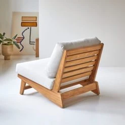 Tikamoon Fauteuils Fauteuil En Teck Massif -Chaise Soldes 2024 fauteuil en teck massif 1