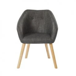 Baita Fauteuils Fauteuil En Tissu 1 Place Gris -Chaise Soldes 2024 fauteuil en tissu 1 place gris 3