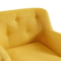 Baita Fauteuils Fauteuil En Tissu 1 Place Jaune -Chaise Soldes 2024 fauteuil en tissu 1 place jaune 4