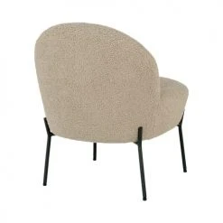 House Nordic Fauteuils Fauteuil En Tissu Bouclette Et Métal Sable -Chaise Soldes 2024 fauteuil en tissu bouclette et metal sable 4