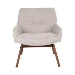 House Nordic Fauteuils Fauteuil En Tissu Et Pieds En Bois Naturel Ecru -Chaise Soldes 2024 fauteuil en tissu et pieds en bois naturel ecru 2