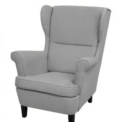 Beliani Fauteuils Fauteuil En Tissu Gris -Chaise Soldes 2024 fauteuil en tissu gris 11