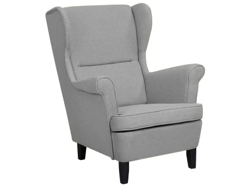 Beliani Fauteuils Fauteuil En Tissu Gris -Chaise Soldes 2024 fauteuil en tissu gris 6