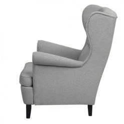 Beliani Fauteuils Fauteuil En Tissu Gris -Chaise Soldes 2024 fauteuil en tissu gris 9