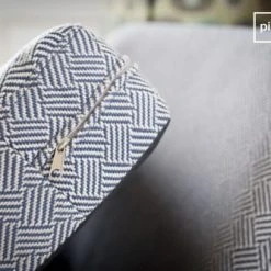 PIB Fauteuils Fauteuil En Tissu Gris Et Bleu -Chaise Soldes 2024 fauteuil en tissu gris et bleu 5