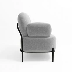 Potiron Paris Fauteuils Fauteuil En Tissu Gris Foncé -Chaise Soldes 2024 fauteuil en tissu gris fonce 4