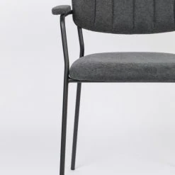 White Label Fauteuils Fauteuil En Tissu Gris Foncé -Chaise Soldes 2024 fauteuil en tissu gris fonce 8