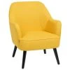 Beliani Fauteuils Fauteuil En Tissu Jaune