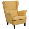 Beliani Fauteuils Fauteuil En Tissu Jaune
