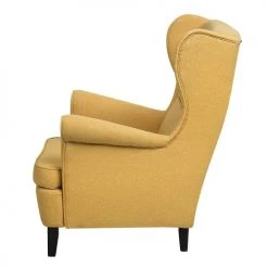 Beliani Fauteuils Fauteuil En Tissu Jaune -Chaise Soldes 2024 fauteuil en tissu jaune 15