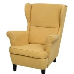 Beliani Fauteuils Fauteuil En Tissu Jaune -Chaise Soldes 2024 fauteuil en tissu jaune 17