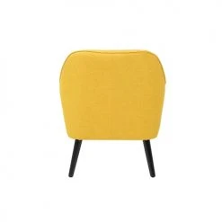Beliani Fauteuils Fauteuil En Tissu Jaune -Chaise Soldes 2024 fauteuil en tissu jaune 5