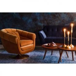 Dutchbone Fauteuils Fauteuil En Tissu Marron -Chaise Soldes 2024 fauteuil en tissu marron 2