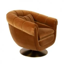 Dutchbone Fauteuils Fauteuil En Tissu Marron