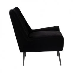 Dutchbone Fauteuils Fauteuil En Tissu Noir -Chaise Soldes 2024 fauteuil en tissu noir 3