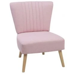 Beliani Fauteuils Fauteuil En Tissu Rose
