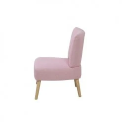 Beliani Fauteuils Fauteuil En Tissu Rose -Chaise Soldes 2024 fauteuil en tissu rose 3