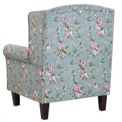 Beliani Fauteuils Fauteuil En Tissu Vert à Motif Floral Avec Repose-pieds -Chaise Soldes 2024 fauteuil en tissu vert a motif floral avec repose pieds 4