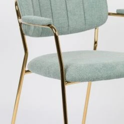 White Label Fauteuils Fauteuil En Tissu Vert Clair -Chaise Soldes 2024 fauteuil en tissu vert clair 3