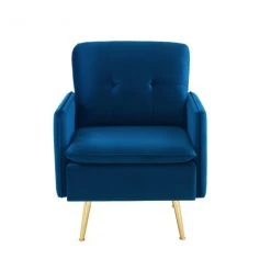 Baita Fauteuils Fauteuil En Velours 1 Place Bleu Marine