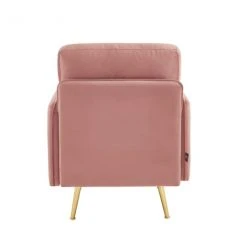 Baita Fauteuils Fauteuil En Velours 1 Place Rose Poudré -Chaise Soldes 2024 fauteuil en velours 1 place rose poudre 3