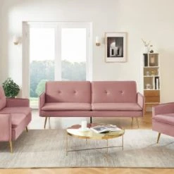 Baita Fauteuils Fauteuil En Velours 1 Place Rose Poudré -Chaise Soldes 2024 fauteuil en velours 1 place rose poudre 5