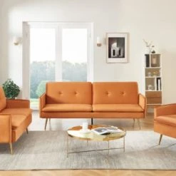 Baita Fauteuils Fauteuil En Velours 1 Place Rouille -Chaise Soldes 2024 fauteuil en velours 1 place rouille 5