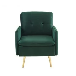 Baita Fauteuils Fauteuil En Velours 1 Place Vert Foncé