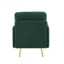 Baita Fauteuils Fauteuil En Velours 1 Place Vert Foncé -Chaise Soldes 2024 fauteuil en velours 1 place vert fonce 3