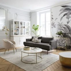 Maisons Du Monde Fauteuils Fauteuil En Velours Beige -Chaise Soldes 2024 fauteuil en velours beige 1000 2 32 209952 5